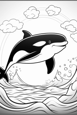 orca jumping out of the ocean