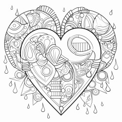 a heart with lots of interesecting lines