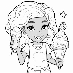 nia de 4 aos jugando con helado