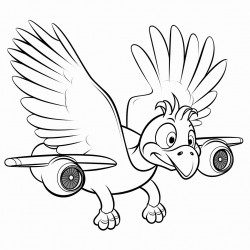 turkey flying an airplane