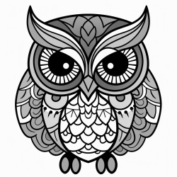 an owl with bright colors