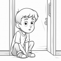 little boy impatiently waiting