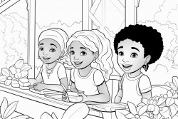 coloring book based on black girl adventures