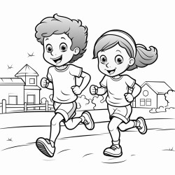kids doing a running activity
