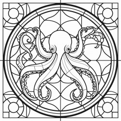 stained glass octopus