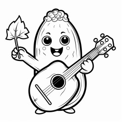 aguacate tocando la guitarra