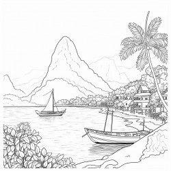 stlucia caribbean island view