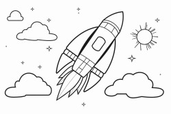 rocket in space