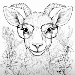 farm animals with eyeglasses