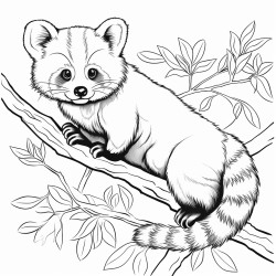 red panda on tree