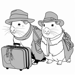 guinea pigs traveling from south america to north america