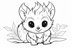 fantasy cute and adorable little forest creature that talks and crawls