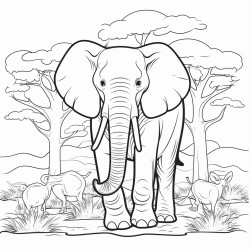 creer  100  dessins pour enfatns de 3  8 ans sur le theme de la savanne