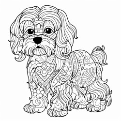 dog coloring for adults