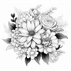 flower arrangement without stems
