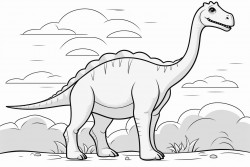brachiosaurus with simple background