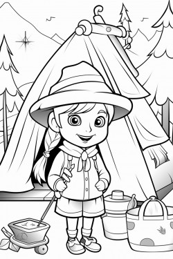 uma menina em uma aventura com o seu cao