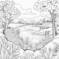 nature scenes illustrate serene landscapes floral patterns and peaceful nature scenes for a relaxing coloring journey