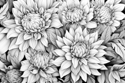 botanical flowers patterns fill sheet
