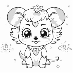 a cute maqaruaq  coloring bookvector white background black and white black drawing