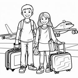 busy airport people luggage