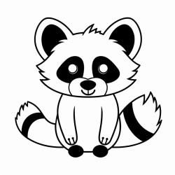an animal with bold lines a label of the animal no background with minimal negative space