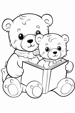 teddy bears reading