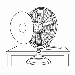 vintage desk fan