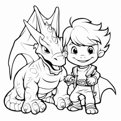 jeune garon sur un bb dragon