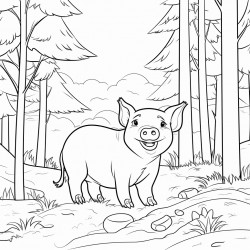 a pig in the forest