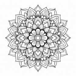 un coloriage pour adulte fminin style mandala pas dombre assez simple  colorier