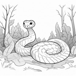 a snake in the forest