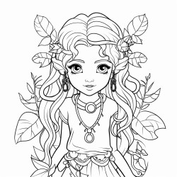 a elf girl who is earth themed