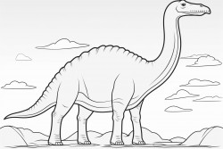 brachiosaurus with simple background