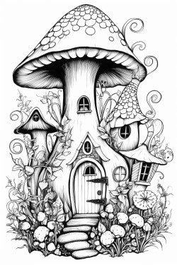 zanieony magiczny domek z lampkami witecznymi pod dachem renifer stoi na podjezdzie