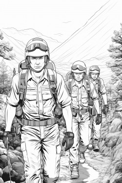 space rangers in basic training doing an obstacle course