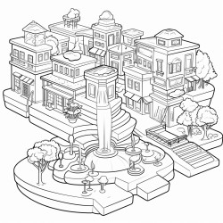 dibujos de fuentes de ruido en la ciudad