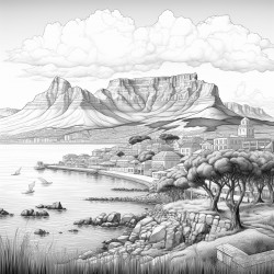 cape town south africa with table mountain as the background