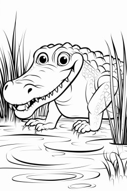 alligator in the swamp