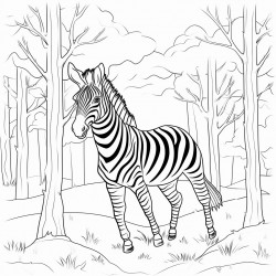 zebra in the forest