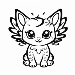 spotted cat with wings