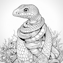 a snake wearing a scarf