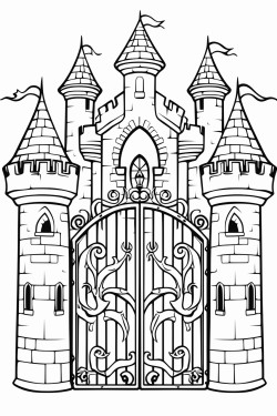 elf castle gates butterflies