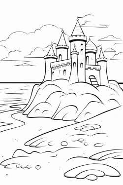 sand castles at the beach