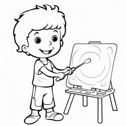 child painting