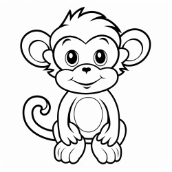 a cute monkey for children