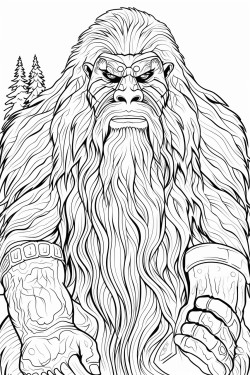sasquatch in the tribal art style