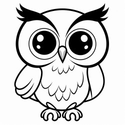 a cute wideeyed owls