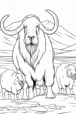barking walrus looking at 2 deer