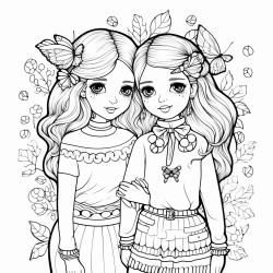 cute two girl best friends